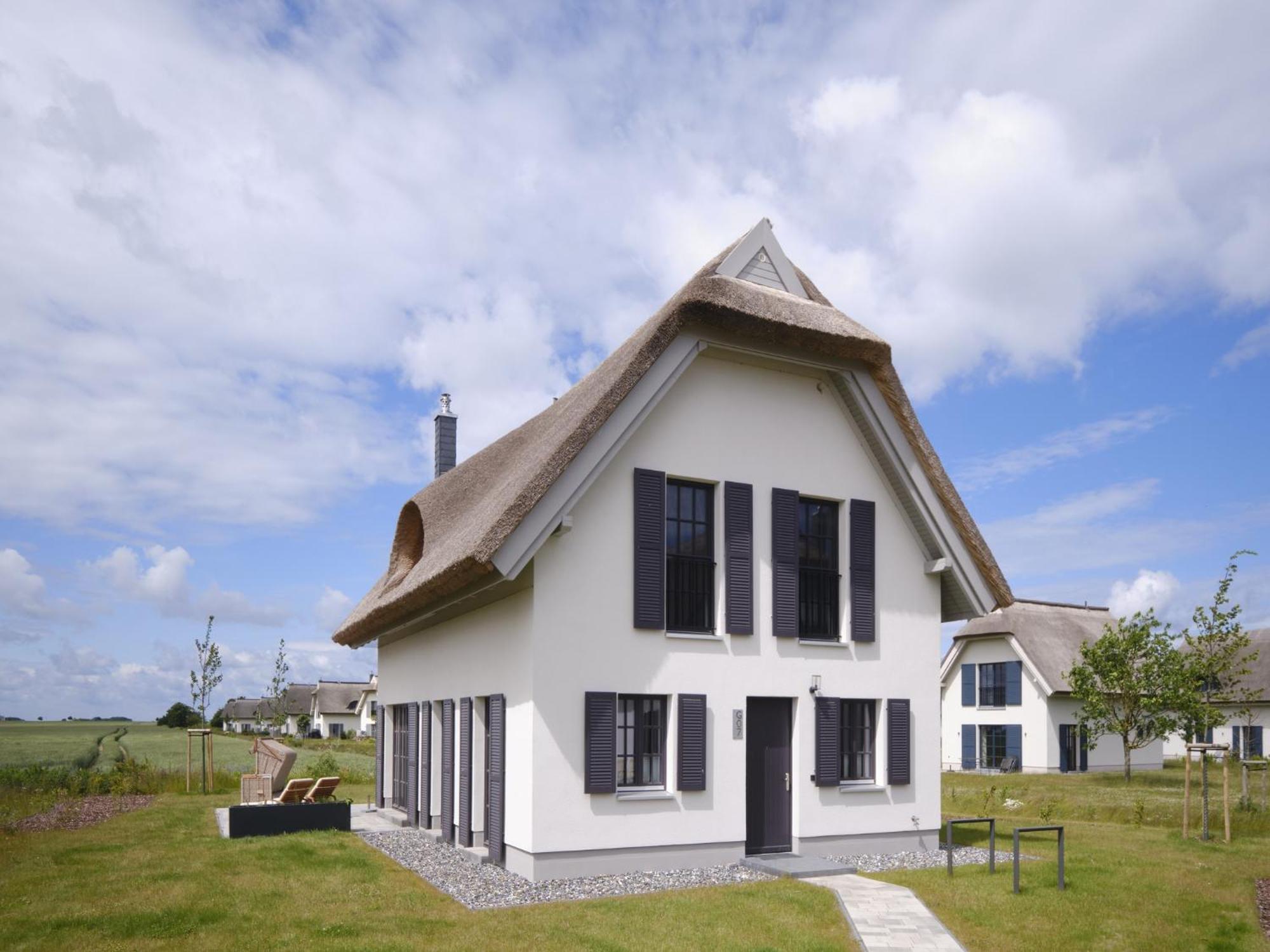 Reetland Am Meer - Luxusplus Reetdachvilla Mit 4 Schlafzimmern, Aussensauna, Loungebereich Und Kamin G07 드란스케 외부 사진